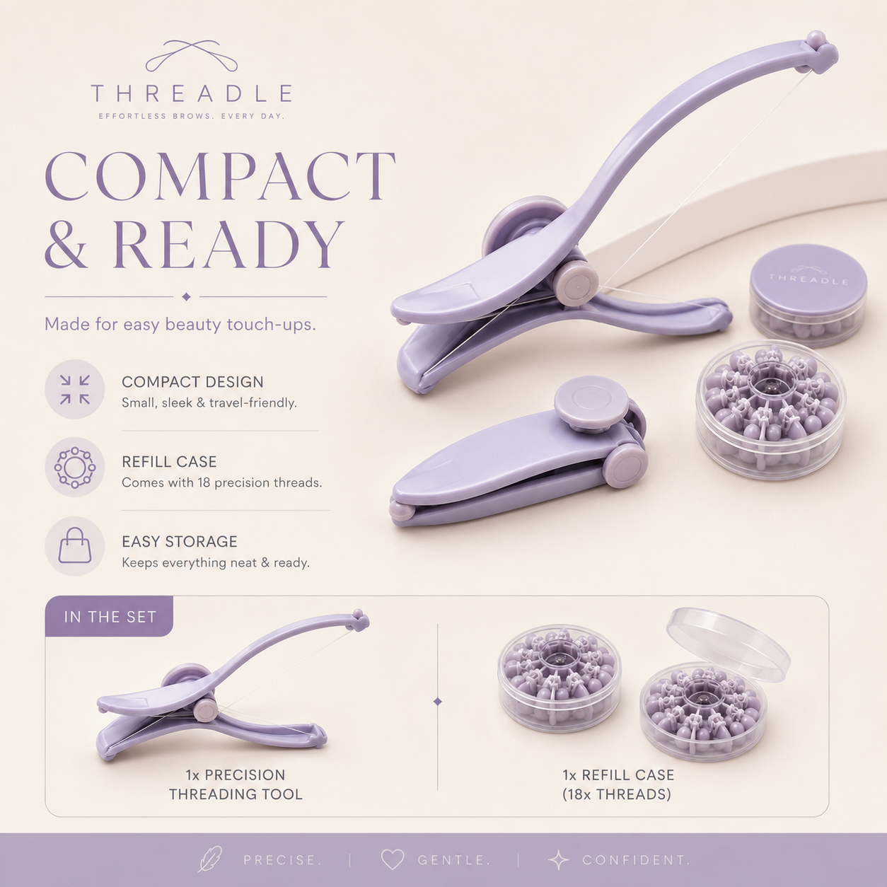 Threadle, Effortless Brow Threading Tool